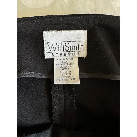 Willi Smith black flat front stretch pants sz 8 - Picture 3 of 5
